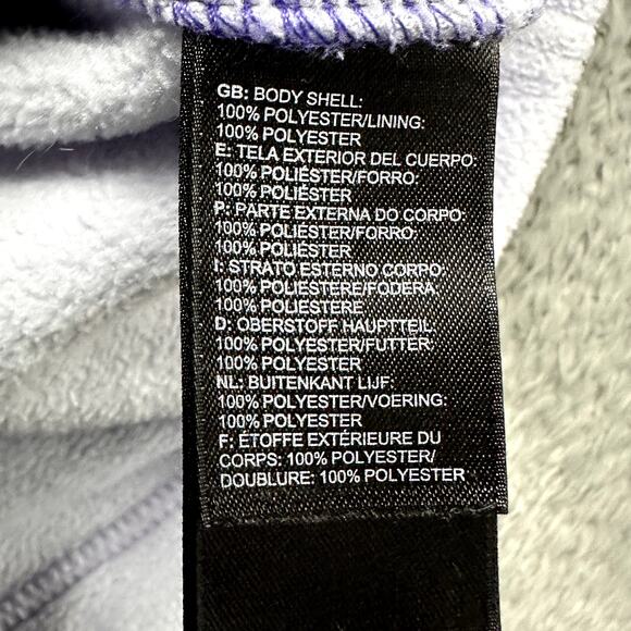 The North Face Women's XS Purple Two Tone Fleece Full Zip Jacket Mock Neck Warm - Picture 7 of 11